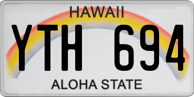 HI license plate YTH694