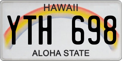 HI license plate YTH698