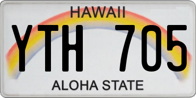 HI license plate YTH705