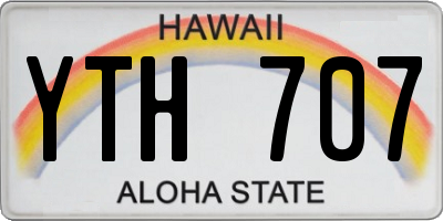 HI license plate YTH707