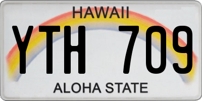 HI license plate YTH709