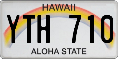 HI license plate YTH710