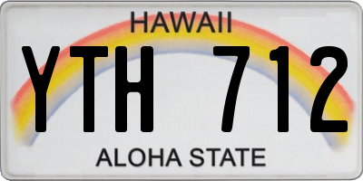 HI license plate YTH712