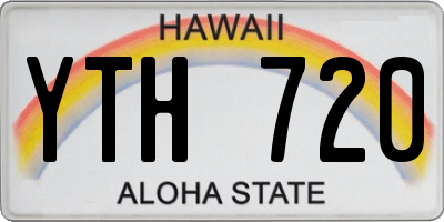 HI license plate YTH720