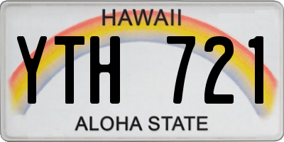 HI license plate YTH721