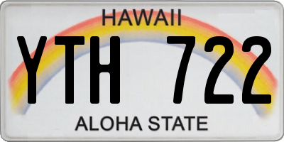 HI license plate YTH722