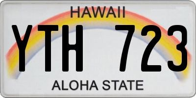 HI license plate YTH723