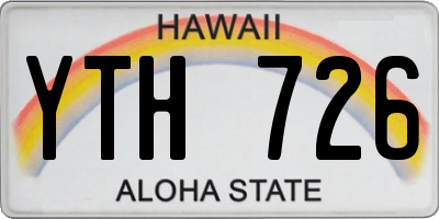 HI license plate YTH726