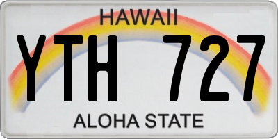 HI license plate YTH727
