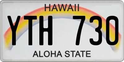 HI license plate YTH730