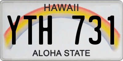 HI license plate YTH731