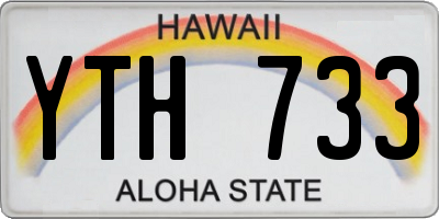 HI license plate YTH733