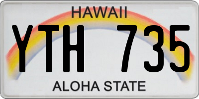 HI license plate YTH735
