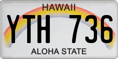 HI license plate YTH736