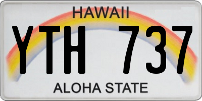 HI license plate YTH737