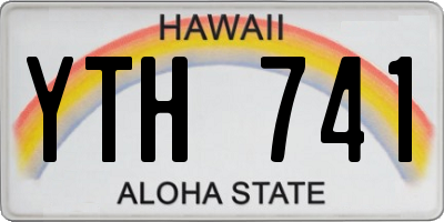 HI license plate YTH741