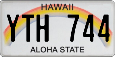 HI license plate YTH744