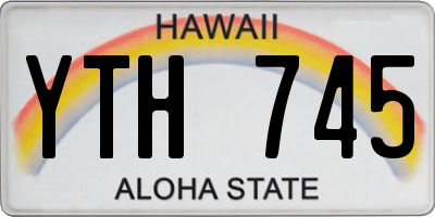 HI license plate YTH745
