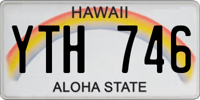 HI license plate YTH746