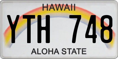 HI license plate YTH748