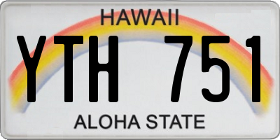 HI license plate YTH751