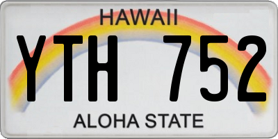 HI license plate YTH752