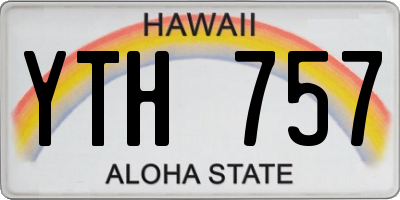 HI license plate YTH757