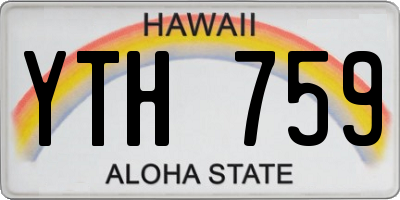 HI license plate YTH759