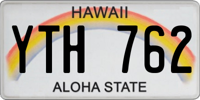HI license plate YTH762
