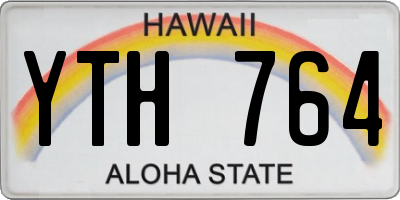 HI license plate YTH764