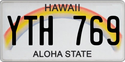 HI license plate YTH769
