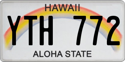 HI license plate YTH772