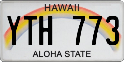 HI license plate YTH773