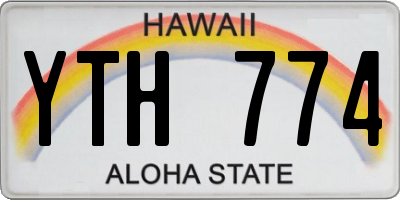 HI license plate YTH774