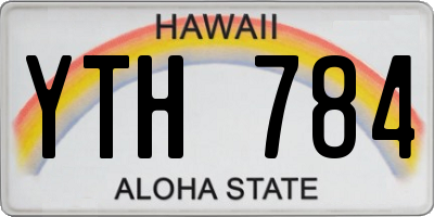 HI license plate YTH784