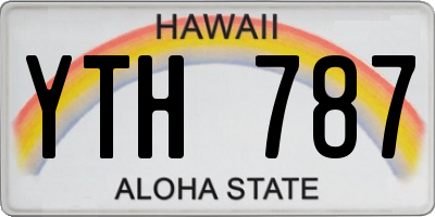HI license plate YTH787