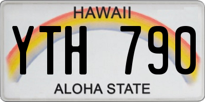 HI license plate YTH790
