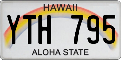 HI license plate YTH795