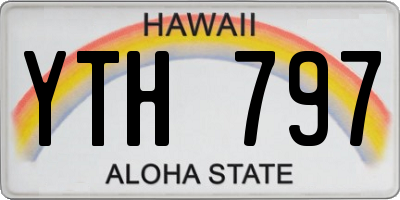 HI license plate YTH797