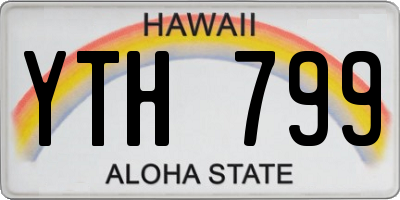 HI license plate YTH799