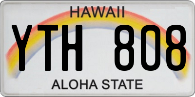 HI license plate YTH808