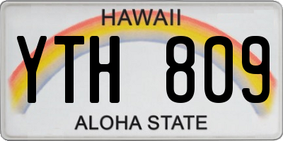 HI license plate YTH809