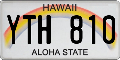 HI license plate YTH810