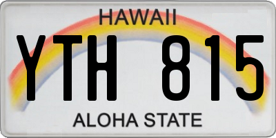 HI license plate YTH815