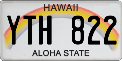 HI license plate YTH822