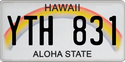 HI license plate YTH831