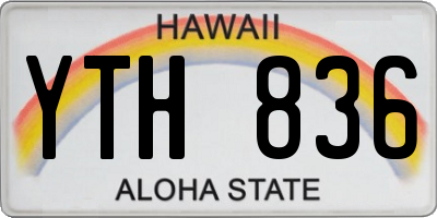 HI license plate YTH836