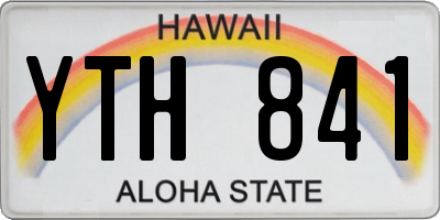 HI license plate YTH841