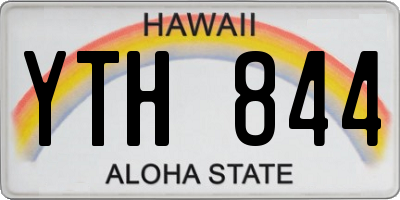 HI license plate YTH844