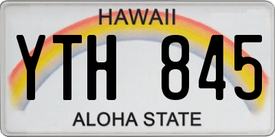 HI license plate YTH845